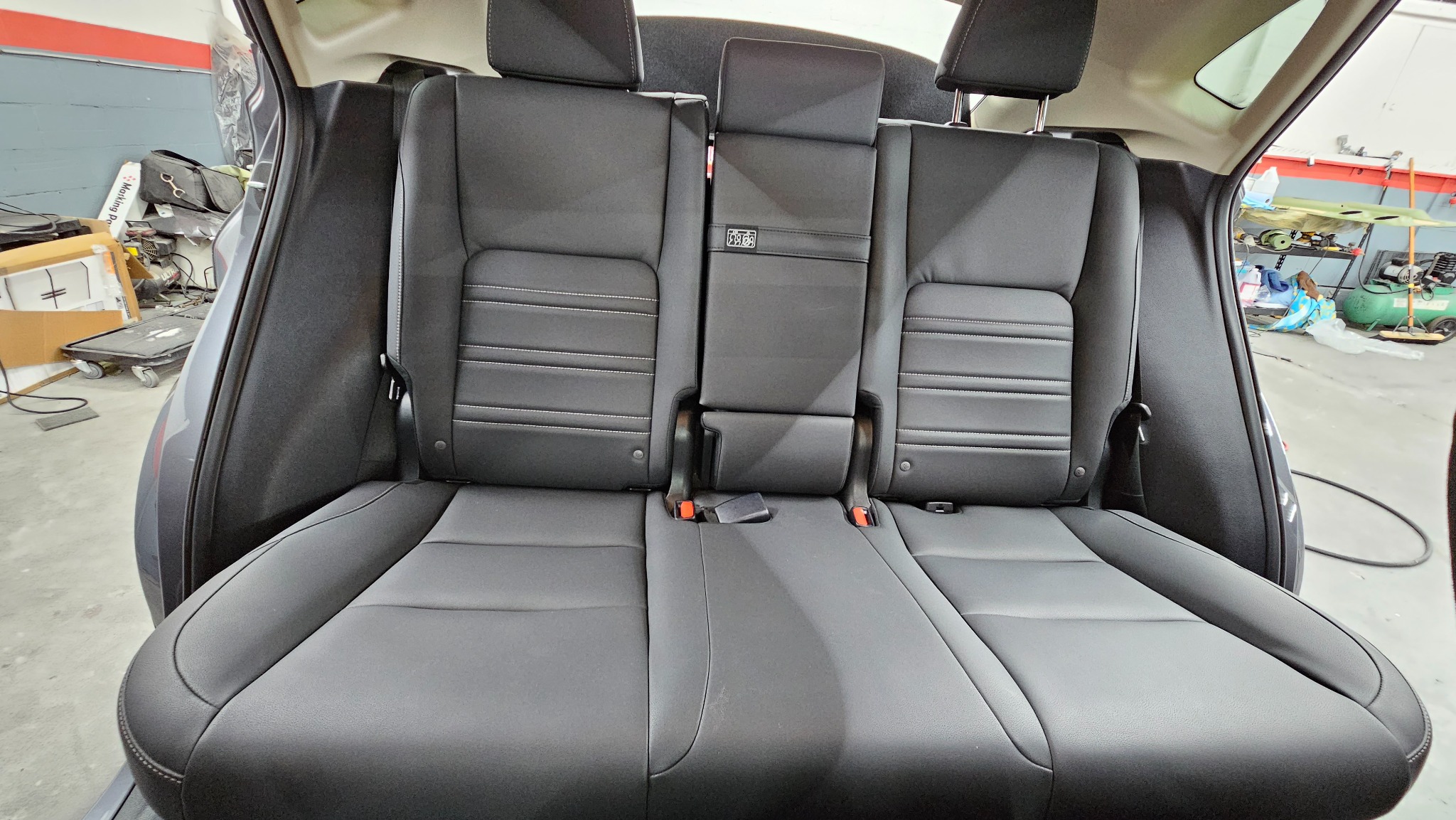 Rear automotive seats before custom color change