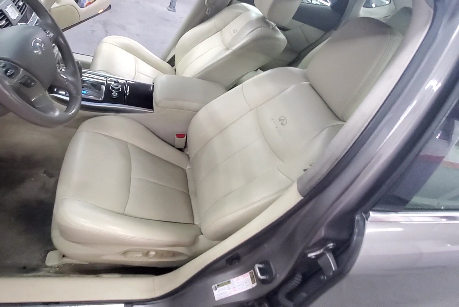 Light leather cabin after refinishing