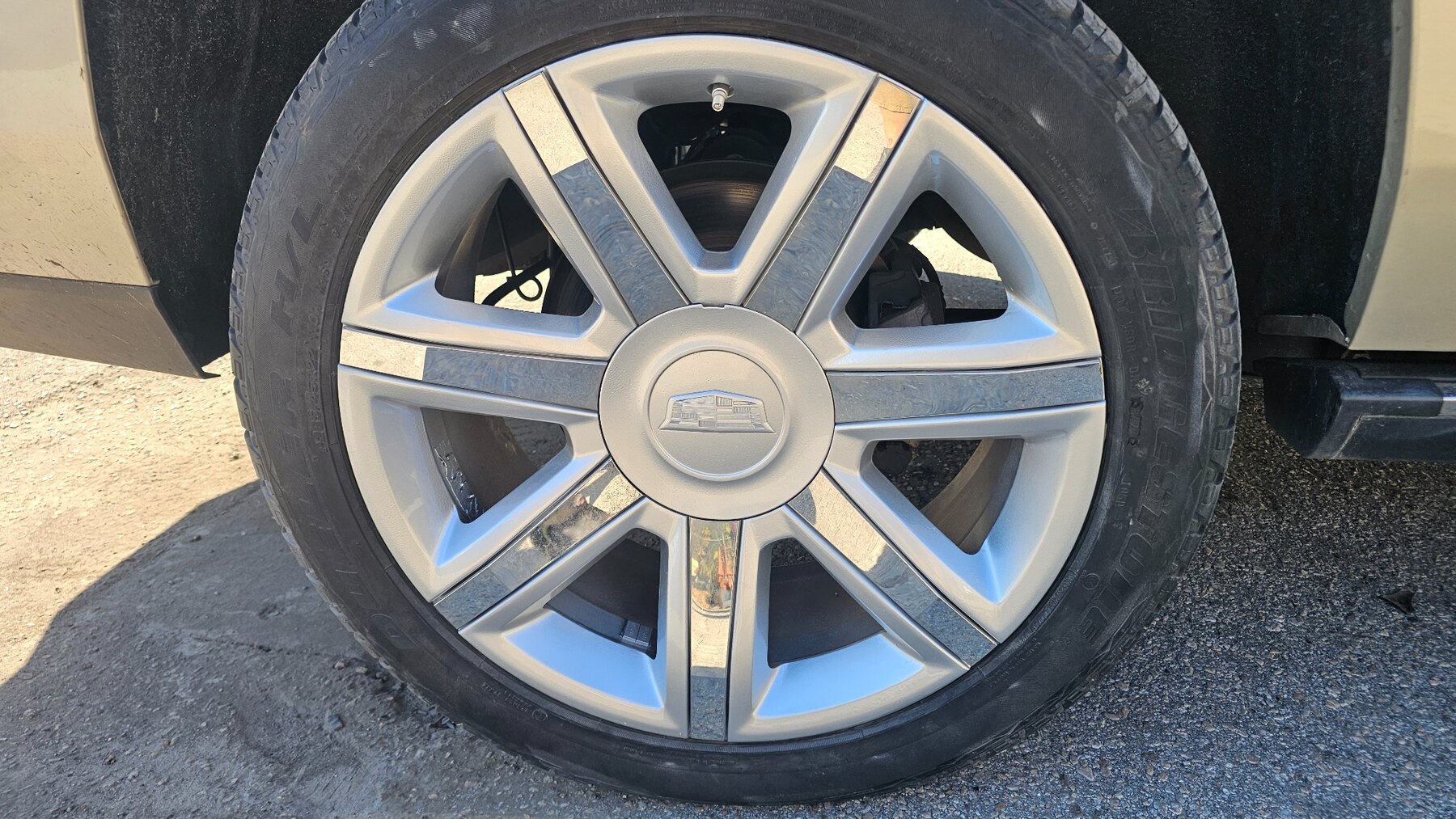 Premium wheel installed after refinishing
