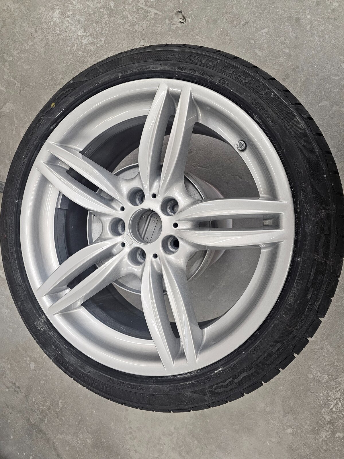 Wheel after refinishing