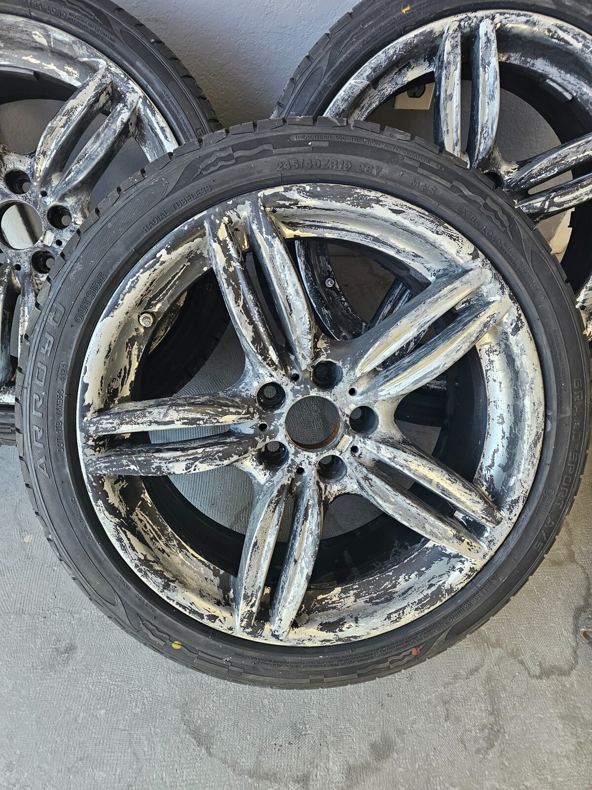 Wheel before refinishing